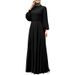 Elegantes türkisches Kaftan-Kleid für Damen – Langärmliges Maxi-Abaya für muslimische Feste und den Alltag_voghion.com