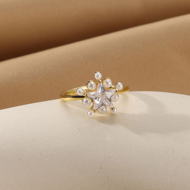 Leicht stapelbarer, abgeschnittener, eingelegter Zirkonia-Perlenring im französischen Stil, schweres Handwerk, glänzender mehrschichtiger Zeigefingerring für Frauen_voghion.com