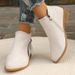 Women's Shoes Thick Bottom Solid Color Pointed Side Zipper Martin Boots For Women 2025 Spring And Autumn New Short Tube Women's Boots_voghion.com