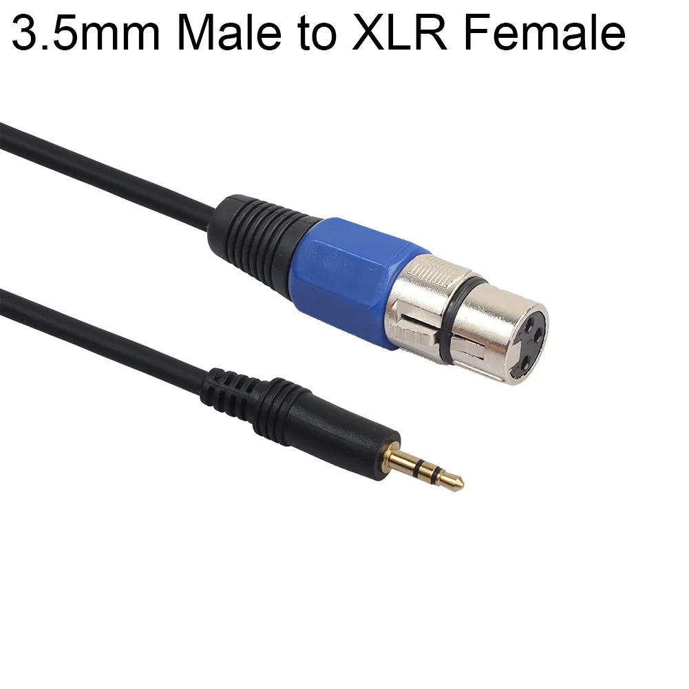 Hitech Stereo męski kabel jack 3,5 mm do mikrofonu XLR Audio 3Pin męski/żeński do telewizora HDTV_voghion.com