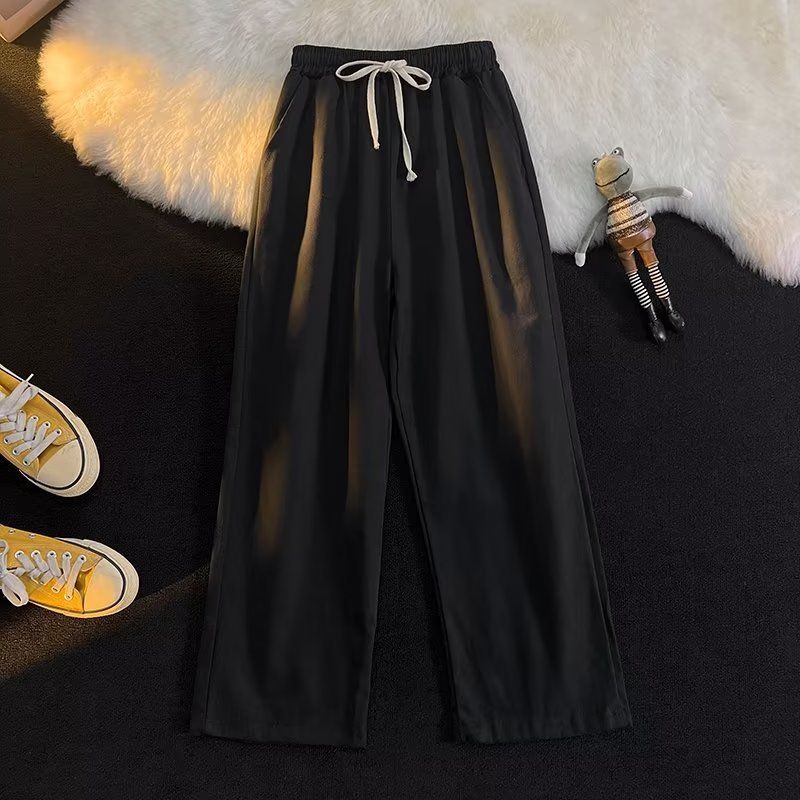 Men's Clothing High Street Pants Summer New Style Trendy All Match Loose Straight Casual Pants Trendy Solid Color Wide Leg Trousers_voghion.com