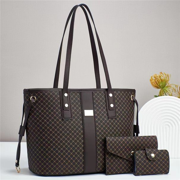 Damentaschen 3-teiliges Set Frühlings-Einkaufstasche mit großer Kapazität Mode Zweiteilige Retro-Pendlertasche für Mutter und Kind Umhängetasche für Damen_voghion.com