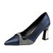Damen-Klassiker, Marineblau, Kristallglänzende High-Heel-Schuhe, Damen-Frühlings- und Sommer-Komfort, stilvolle Pumps, Mulheres De Salto_voghion.com