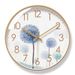 Yipula 6260 Wall Flower Dandelion Living Room Simple Pastoral Silent Sweep Second Quartz Clock_voghion.com