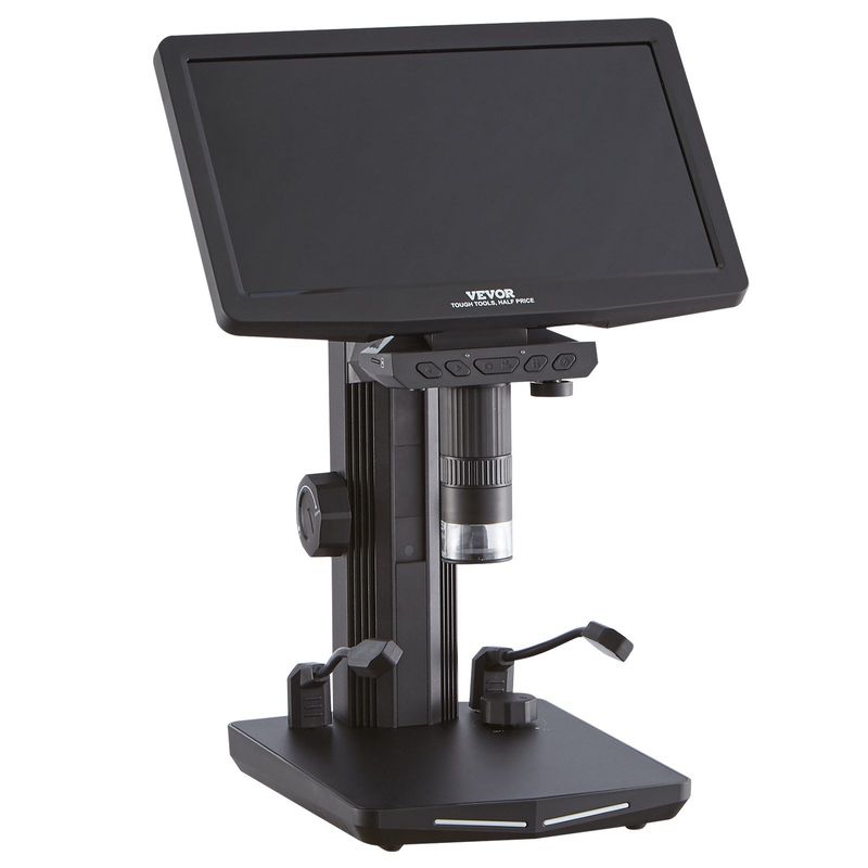 10.1" HDMI LCD Digital Microscope for Adults, Soldering Electron Microscope 1300X with IPS Screen, 8 LED Lights, 2 Flexible Side Lights, PC View, USB _voghion.com