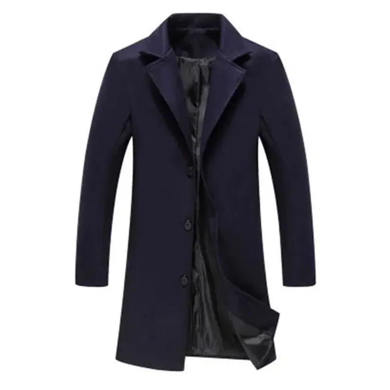 Männer Mäntel Einreiher Trenchcoat Einfarbig Windjacken Strickjacke Jacke Männer Mantel chaquetas hombre T221102_voghion.com