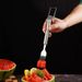 Stainless Steel Dual-End Watermelon Cutter - 2-In-1 Slicer & Baller Tool With Serving Fork (Home Kitchen & Party Fruit Prep)_voghion.com