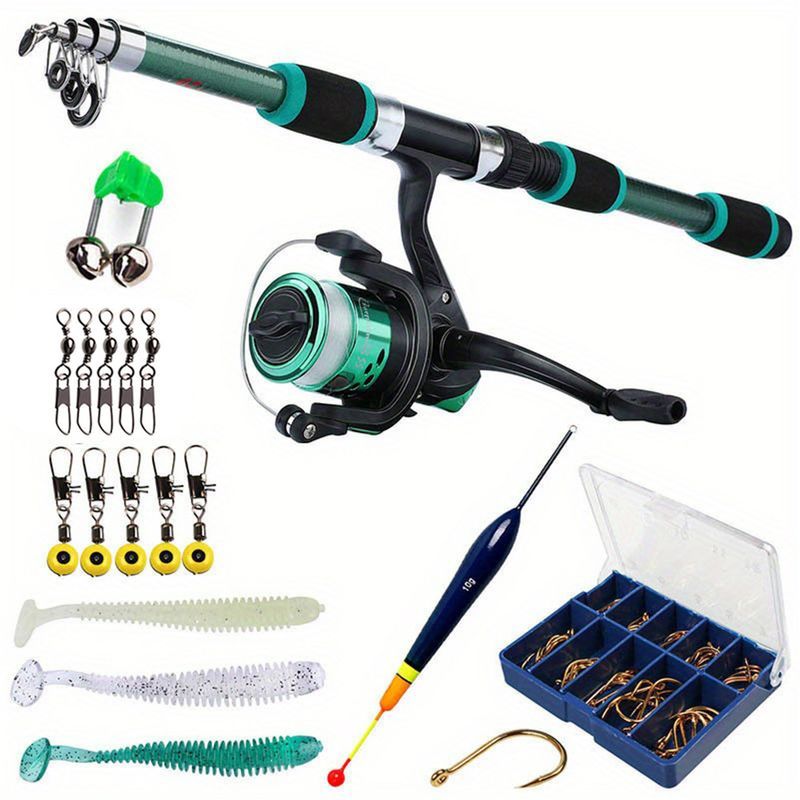 Sougayilang 70.87inch/5.9ft Full Kits With Telescc Fishing Rod And Spinning Reel Baits Hoo Travel Pole Set_voghion.com