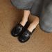 Slip-On High Heels Single Genuine 2024 New Soft Sole Loafers British Style Small Leather Shoes Women's Model_voghion.com