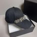 Black Hat, Women's Rhinestone Baseball Small Face, Solid Colour Hard Top Hat_voghion.com