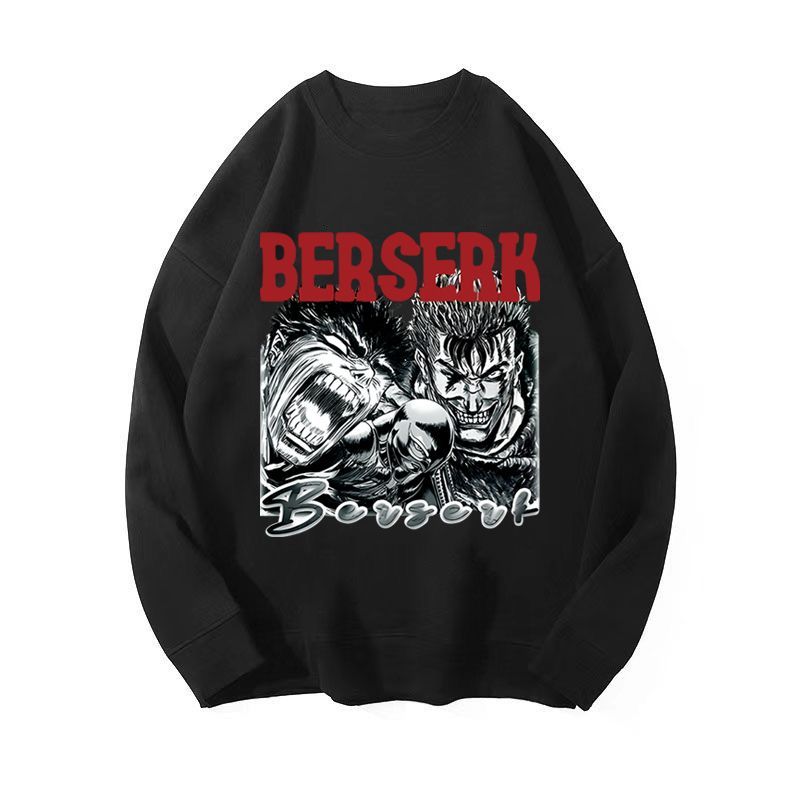 Koreanische Version Oversize Lose Schwert Legende Guts Sweatshirt Herbst Winter Student Langarm Pullover Dünne Jacke_voghion.com