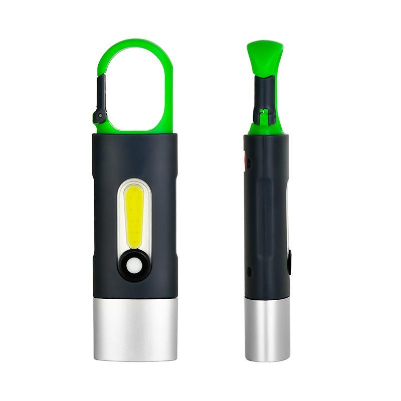 Mini linterna portátil de luz fuerte, recargable por USB, llavero, luz de trabajo para acampar al aire libre, linterna LED, lámpara de antorcha HMM_voghion.com