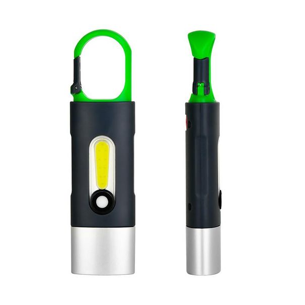 Mini linterna portátil de luz fuerte, recargable por USB, llavero, luz de trabajo para acampar al aire libre, linterna LED, lámpara de antorcha HMM_voghion.com