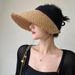 Big Eaves Sun Protection Hat Sun Hat Summer Beach Travel Ultraviolet Vacation Empty Top Sun Hat Straw Hat_voghion.com