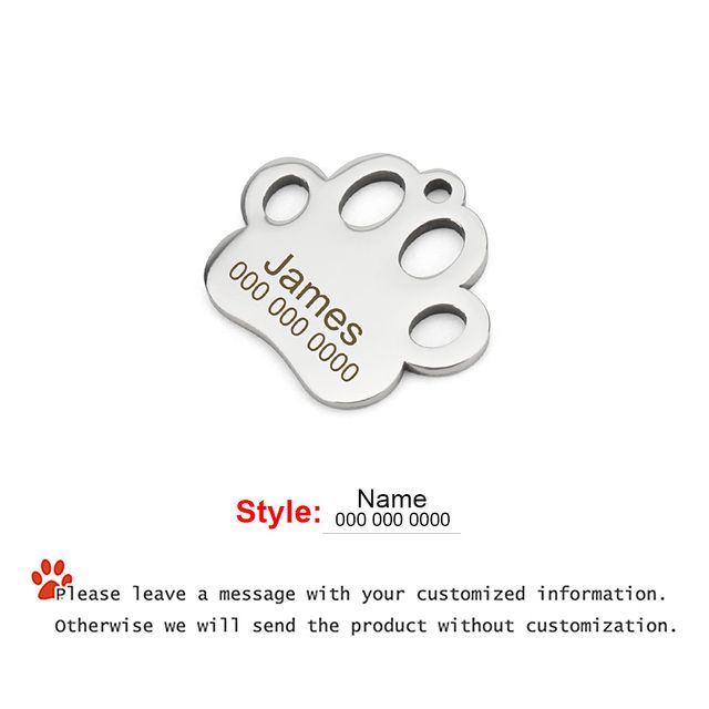 Collar antipérdida personalizado Piang Gouer de acero inoxidable_voghion.com