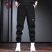 Herbst-Winter-Stil Herren Casual Fleece gefüttert Dicke Cord Sweatpants Stilvolle Jogger Lose Haremshose_voghion.com