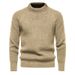 Herrenbekleidung Retro Dicker Pullover Herren Vintage Strickpullover Winter Warm Dicker Zopfmuster Pullover Retro Stil Lässiger Rollkragenpullover Wollmischung_voghion.com