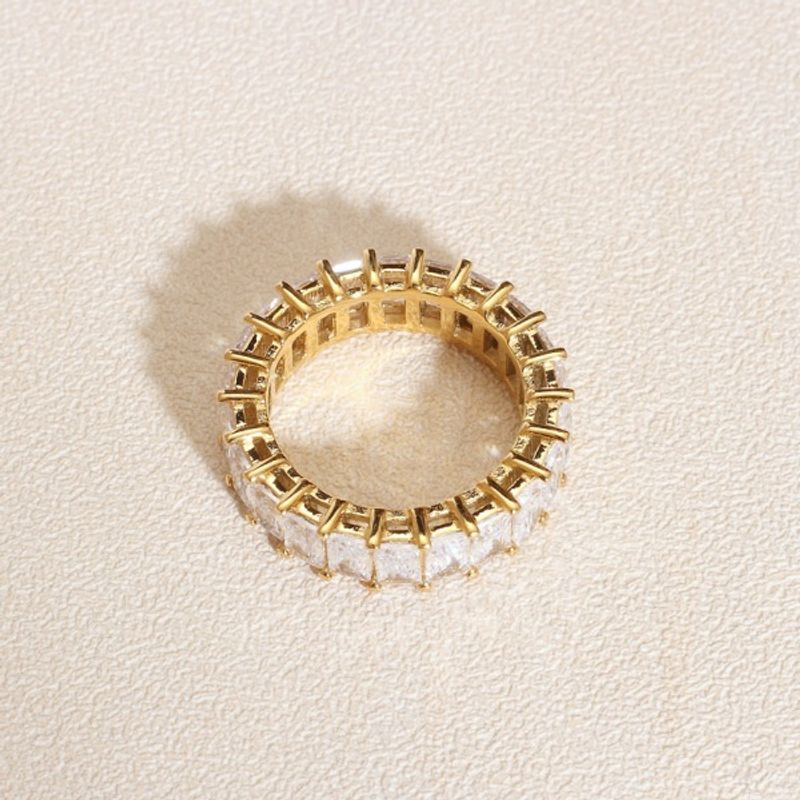 Fashion Street Unisex Trendy Volledige Diamant Zircon Ring Hip-Hop Persoonlijkheidsband_voghion.com