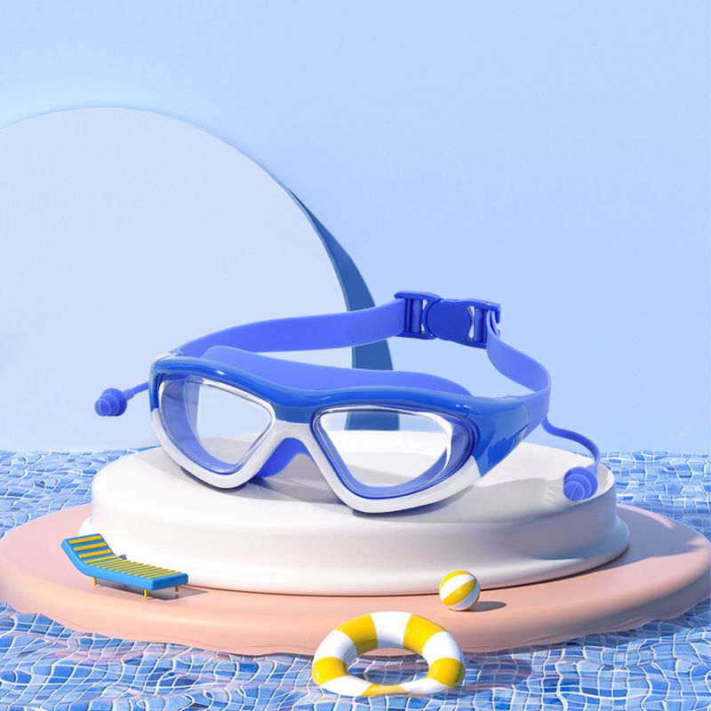 Children's Swim With Integrated Earplugs, Large Frame, Waterproof, Anti-Fog, HD Diving For Boys And Girls, Swimming_voghion.com