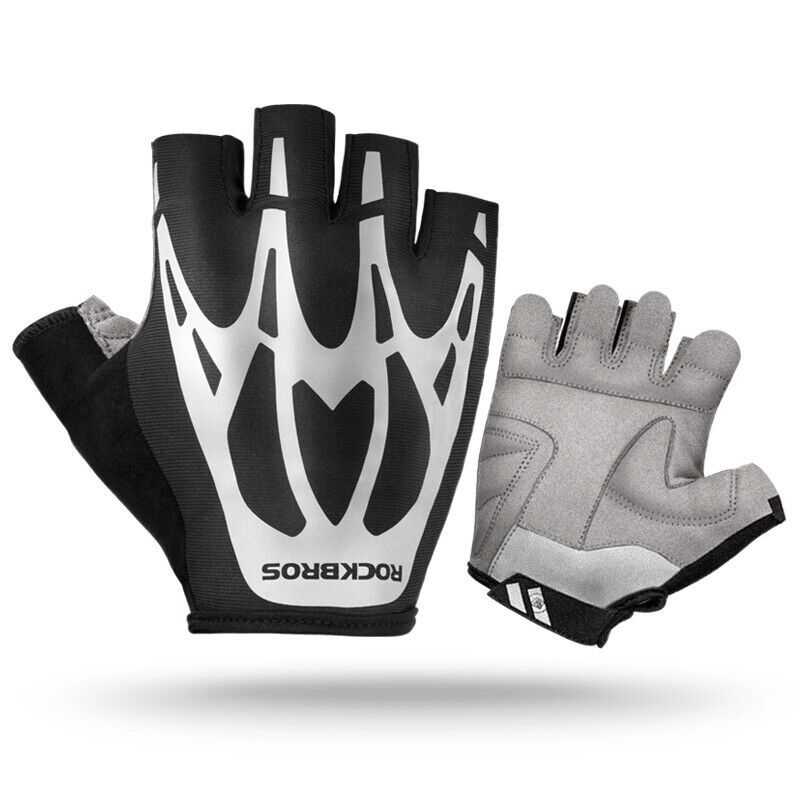 ROCKBROS Handschuhe Bike Halbfinger Handschuhe Rennrad Fintness Atmungsaktiv_voghion.com
