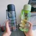 Large Capacity Plastic Water Bottle With Infuser Summer, Suitable For Men And Women, Students, Graduated Scale,_voghion.com