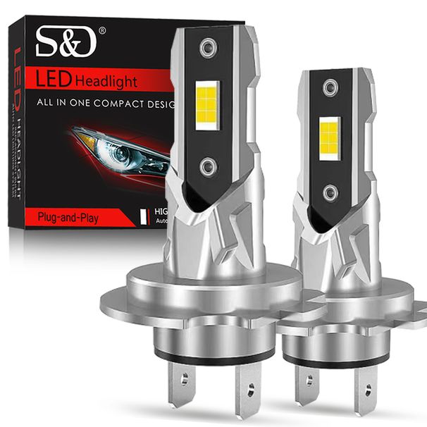 30000LM LED-Scheinwerfer-Kit Mini-Glühbirne 120W 3570 CSP für Autoscheinwerfer Auto-Nebellampen Canbus H7 Led Turbo Automobil 6000K_voghion.com