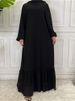 Laatste moderne mode Ruffle Polka islamitische kleding Kaftan met voering Vrouwen moslim Maix Casual jurk Abaya_voghion.com