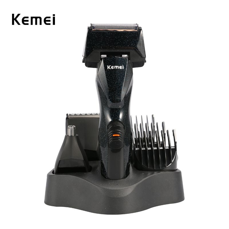Kemei-5890 Herre Elektrisk Barbermaskine Mandlig Barbering Næsetrimmer Genopladelig Multifunktions Skægbarbermaskine Ansigtspleje Hine_voghion.com