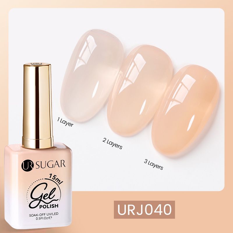 Colla per unghie da 15 ml, flacone di vetro per smalto in gel New Ice, smalto per unghie in gel fototerapico trasparente Jade Nude Pink_voghion.com