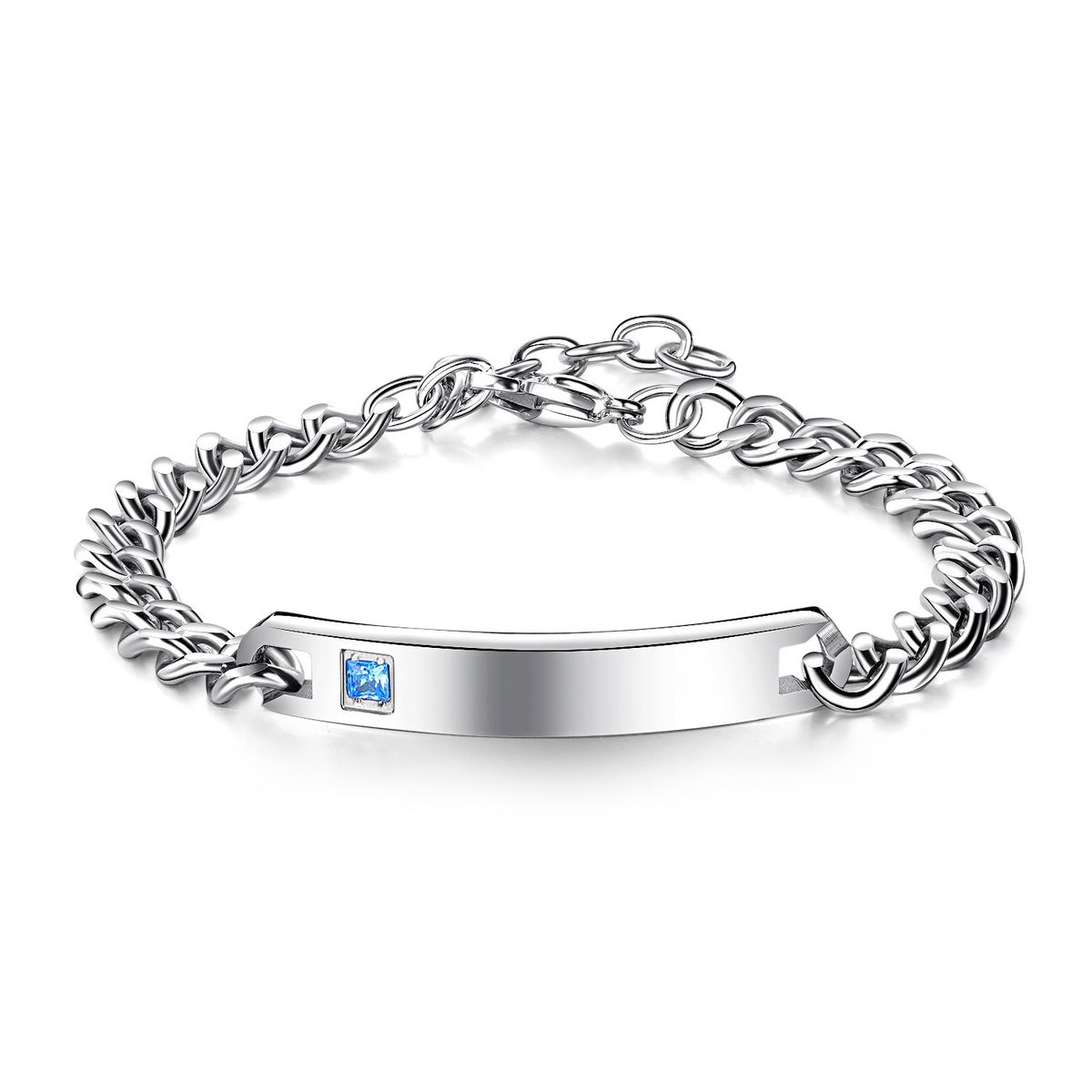 Gioielli da uomo e da donna, bracciale liscio per coppia, in acciaio inossidabile, con diamanti, personalità semplice e creativa, gioielli in acciaio al titanio con incisione._voghion.com