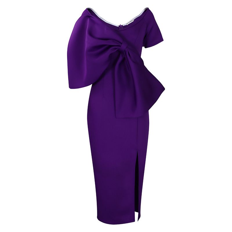 Party kleid außenhandel frauen sexy großen bogen schlitz kleid tasche hüfte rock Europäischen und Amerikanischen kleid_voghion.com