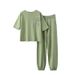 women's short-sleeved trousers casual large size two-piece set_voghion.com