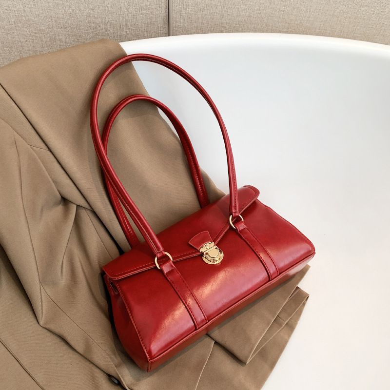 Borsa tote per documenti ascellare retrò di fascia alta femminile 2023 New Fashion Borsa a tracolla semplice per pendolari_voghion.com