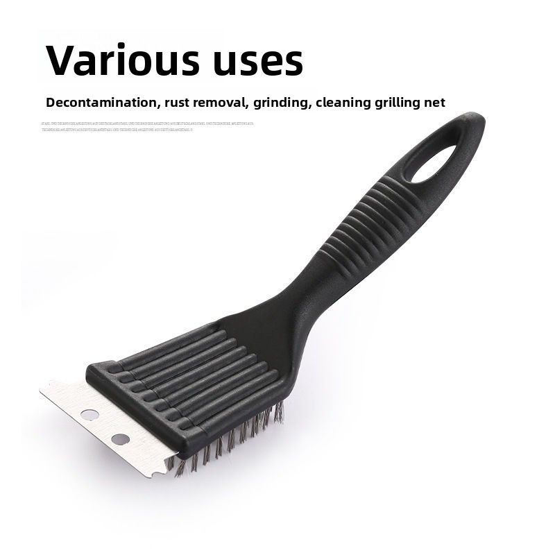 Stainless Grill Steel Special BBQ Wire Brush Cleaning Tool_voghion.com