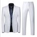 Herrenbekleidung Four Seasons Light Business Korean Herren Slim Date Anzug Zweiteiliger Anzug Bräutigam Hochzeitsbankett Kleid Studio Anzug_voghion.com