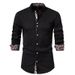 2025d Plus Size Spring Autumn New Men's Stand Collar Henley Paisley Color Block Long Sleeve Shirt A348_voghion.com