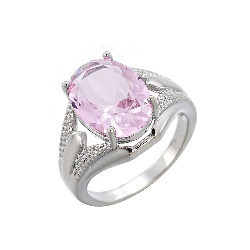 Nieuwe eenvoudige roze modieuze sieraden voor vrouwen, koperen ringaccessoires_voghion.com