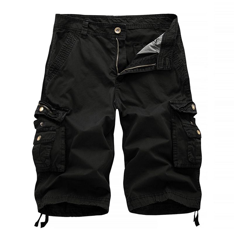 Herrenbekleidung Cargohose Einfarbige Cargo-Multi-Pocket-8-Farben-Freizeithose Herrenmode 5-Minuten-Hose_voghion.com