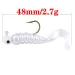 7 szt./partia robaków Jig silikonowa miękka przynęta 4,8 cm 2,7 g Jigging Wobblers przynęta wędkarska ołów haczyk bas sztuczny ogon_voghion.com