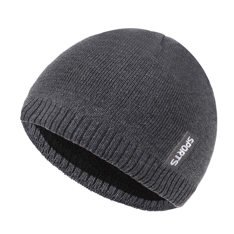 Wool Hat, Warm, Thickened Ear Protector Hat, Men's and Women's Autumn and Winter Knitted Hat, Velvet Ski Hat, Bag Head._voghion.com