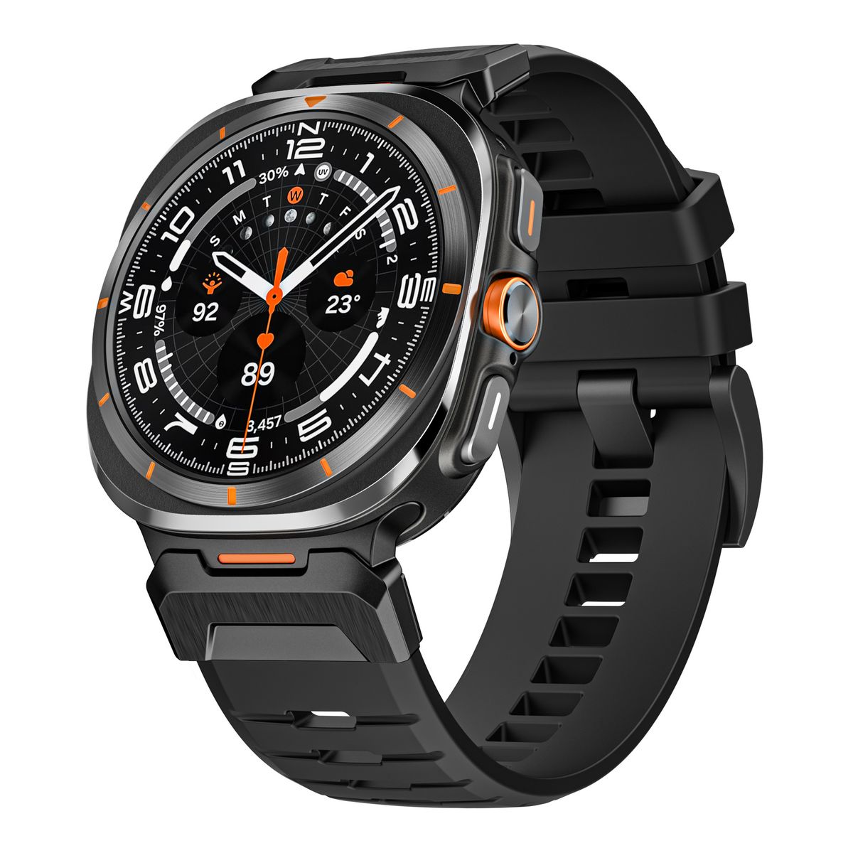 Toepasbaar, Samsung horloge Ultra7 functionele fluororubber band 47mm mech head grain, Samsung band_voghion.com
