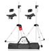 5 Core Speaker Stand Tripod Floor Heavy Duty Adjustable Up To 72 Inch DJ Studio Monitor Stands Pole Mount - SS HD WH BAG_voghion.com
