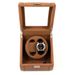 Tan Leather Glass Lid Velour Lined Locking Dual Watch Winder With 2 Sizes Of Pillows (AC Or Batteries)_voghion.com
