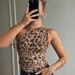 New Women's Fashion Leopard Print Asymmetric Slim Fit Pleated Mesh Jumpsuit Shorts_voghion.com