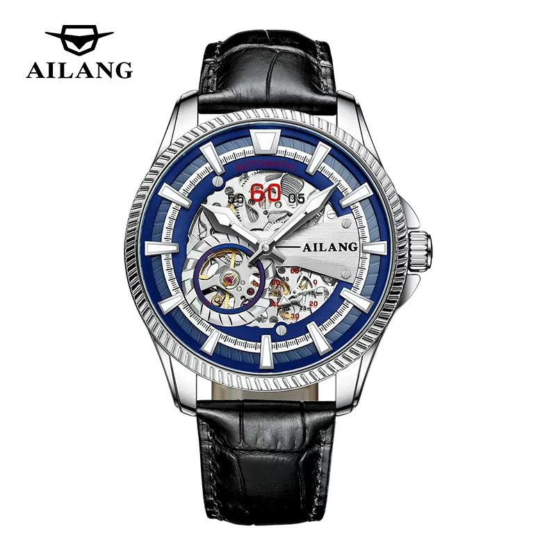 AILANG Herrenuhren Automatische Mechanische Uhr Tourbillon Uhr Echtes Leder Wasserdichte Uhr Männer Militär Armbanduhr Mann_voghion.com