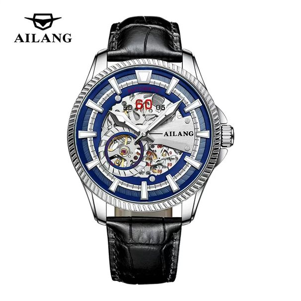 AILANG Herrenuhren Automatische Mechanische Uhr Tourbillon Uhr Echtes Leder Wasserdichte Uhr Männer Militär Armbanduhr Mann_voghion.com