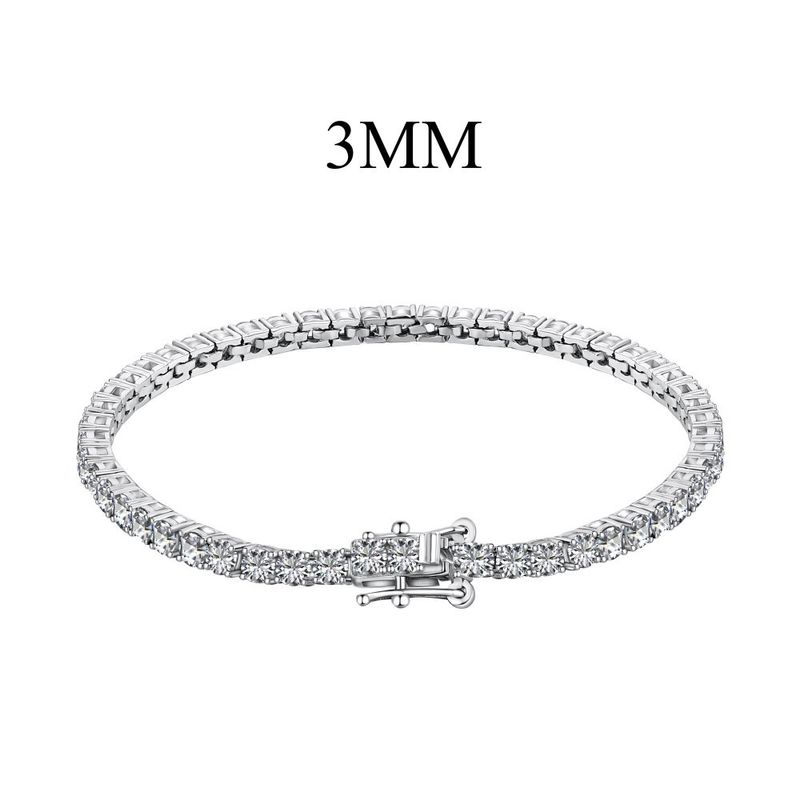 S925 sterling silver 23456mm full diamond tennis bracelet bracelet full row of zircon high carbon diamond heavy industry tennis chain_voghion.com