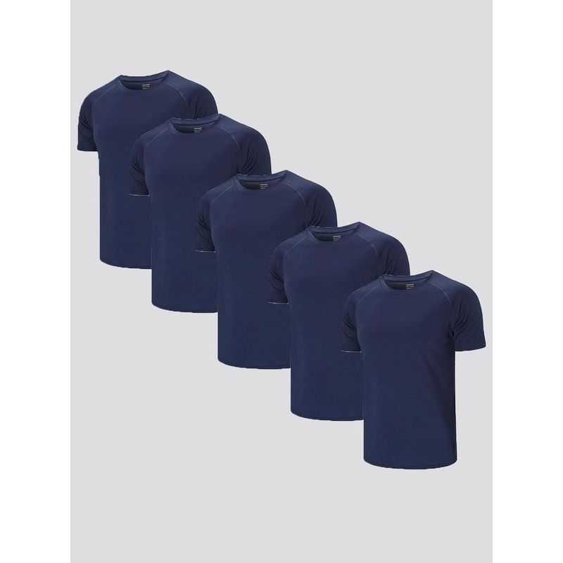 Maglia da calcio sportiva primaverile con scollo tondo e maniche raglan da uomo, t-shirt traspirante ad asciugatura rapida, magliette casual per allenamento in palestra e corsa_voghion.com
