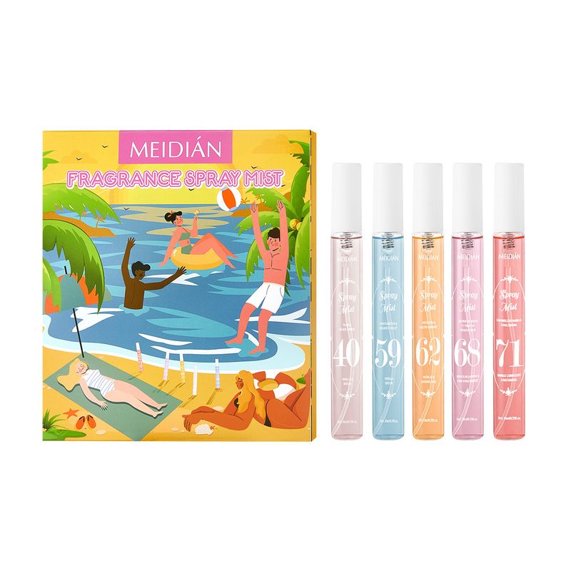 Alcohol-Free Perfume Set - Beach-Inspired Digital Fragrances, 5x10ml Travel Kits With Long-Lasting Scent_voghion.com