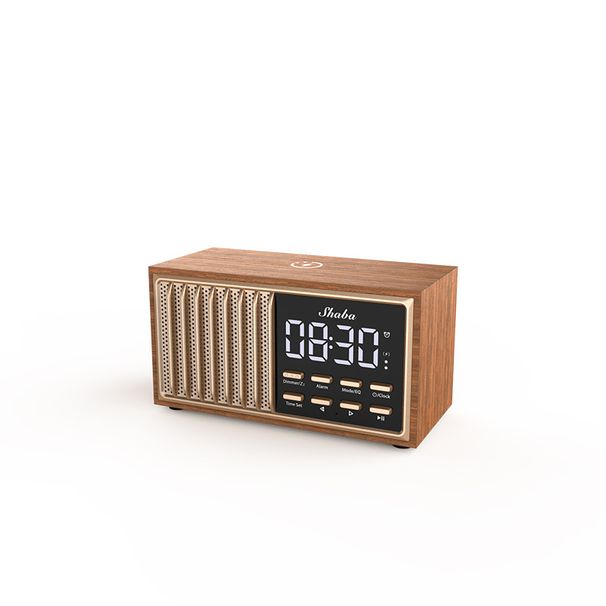 Retro Wooden Speakers Bass For Home High Volume Antenna FM Radio Multifunctional Bluetooth Speaker_voghion.com